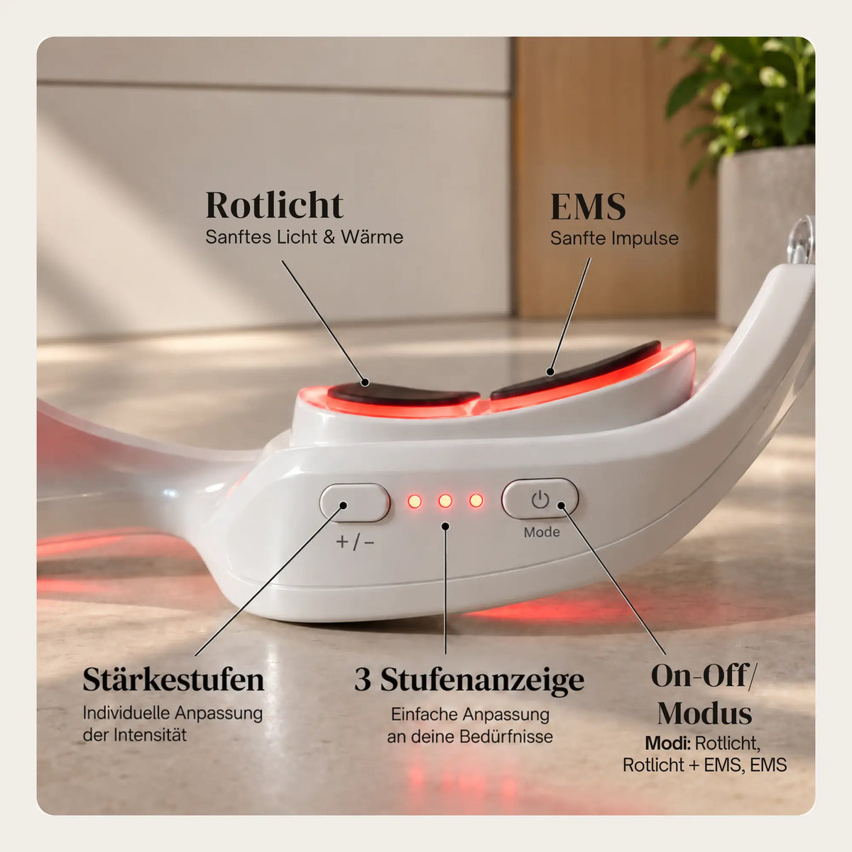 NIMALOU Lumin™ — Rotlicht & EMS Augenlifter