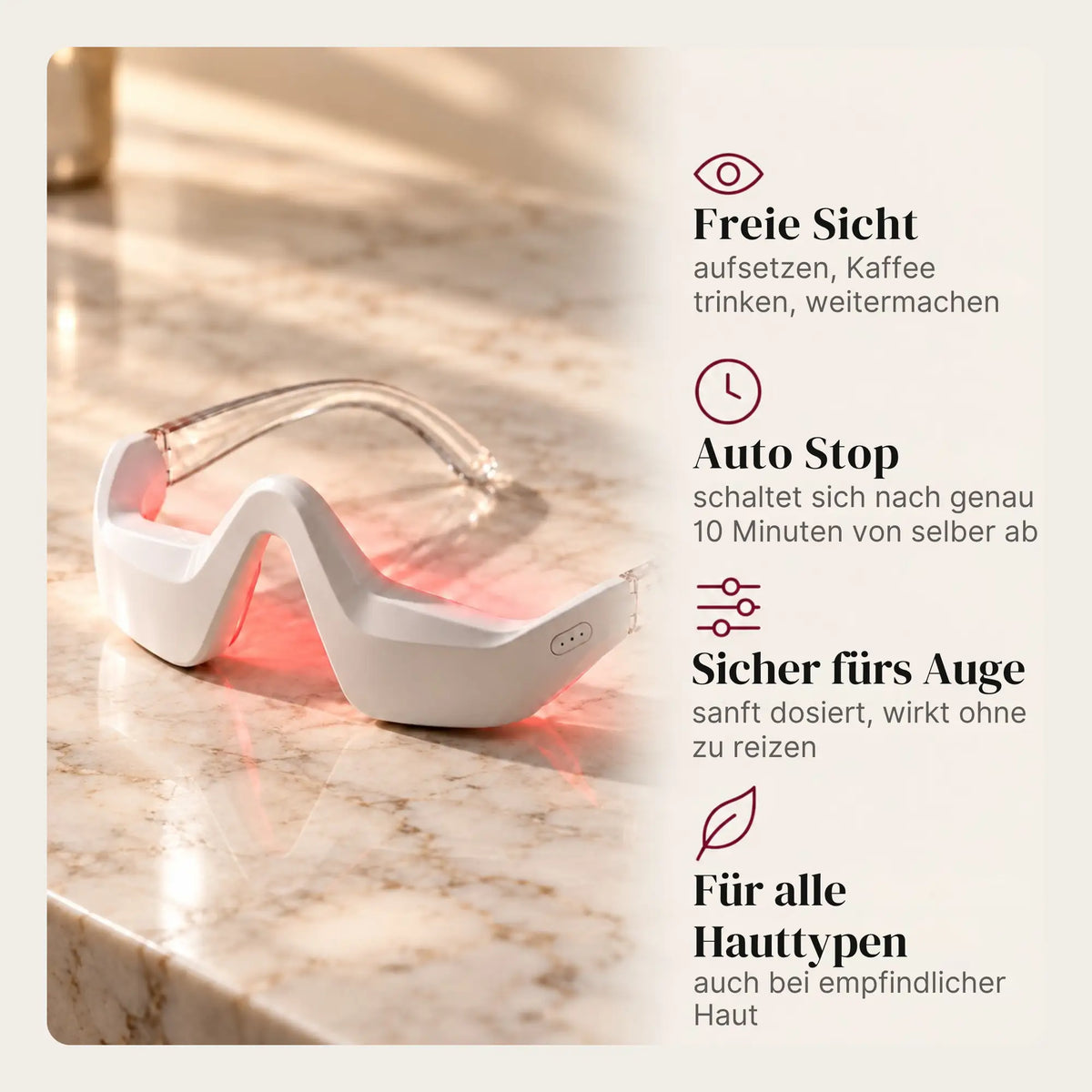 NIMALOU Lumin™ — Rotlicht & EMS Augenlifter